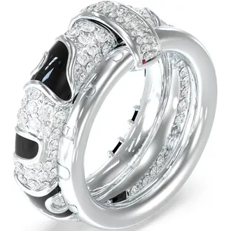 GUESS STEEL Fabulous Δαχτυλίδι Δίχρωμο Με Ζιργκόν JUBR05194JWRHBK