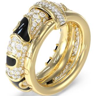 GUESS STEEL Fabulous Δαχτυλίδι Δίχρωμο Με Ζιργκόν JUBR05194JWYGBK