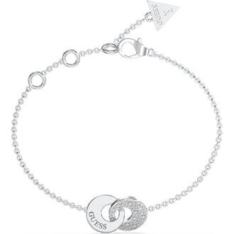 GUESS STEEL Blooming Summer Ασημένιο Βραχιόλι Με Ζιργκόν 21cm JUBB05220JWRHL