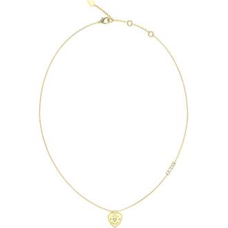 GUESS STEEL Amore Χρυσό Κολιέ Με Καρδιά 40.7cm-45.7cm JUBN05056JWYGT-U