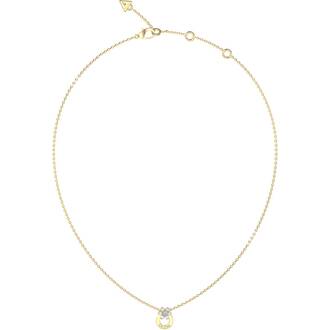 GUESS STEEL Lily Χρυσό Κολιέ Με Λουλούδι 40.7cm-45.7cm JUBN05107JWYGT-U