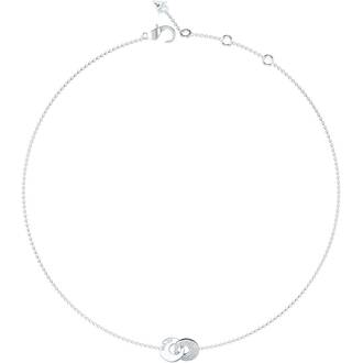 GUESS STEEL Blooming Summer Ασημένιο Κολιέ Με Ζιργκόν 40.7cm-45.7cm JUBN05219JWRHT-U