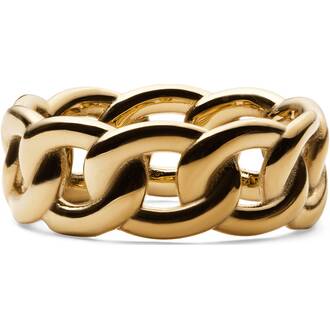DANIEL WELLINGTON Chunky Chain Χρυσό Δαχτυλίδι Από Ανοξείδωτο Ατσάλι DW00400826