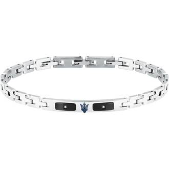 MASERATI Diamonds Βραχιόλι Από Ανοξείδωτο Ατσάλι Με Τρίαινα 18cm-21.5cm JM125ATY24
