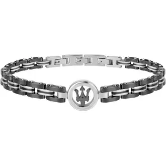 MASERATI Ceramic Black Stainless Steel & Ceramic Bracelet 21.5cm JM219AQH13