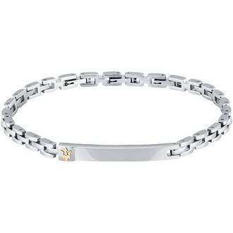 MASERATI Iconic Stainless Steel Bracelet with Logo 18.5cm–21.5cm JM324AVD55