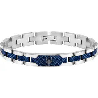 MASERATI Iconic Βραχιόλι Δίχρωμο Από Ανοξείδωτο Ατσάλι 21cm JM419ASC02
