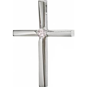 TRIANTOS Σταυρός Σε Λευκό Χρυσό 14K Με Ζιργκόν 1.1.1390W
