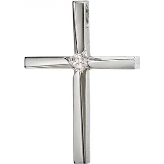 TRIANTOS Σταυρός Σε Λευκό Χρυσό 14K Με Ζιργκόν 1.1.1390W