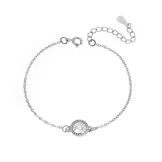 Βραχιόλι Senza Silver 925, δέντρο της ζωής με λευκά ζιργκόν