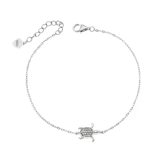 Βραχιόλι Senza Silver 925, Χελώνα με ζιργκόν