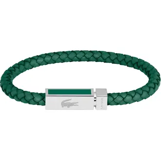LACOSTE Rockel Βραχιόλι Από Δέρμα Και Ανοξείδωτο Ατσάλι 21cm 2040449