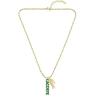 LACOSTE Χρυσό Κολιέ Από Ανοξείδωτο Ατσάλι 50cm-55cm 2040488