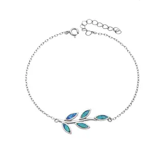 Κολιέ Senza από ασήμι 925, κλαδάκι με Opal