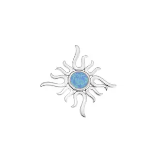 Μοτίφ Senza από ασήμι 925, ήλιος με Opal