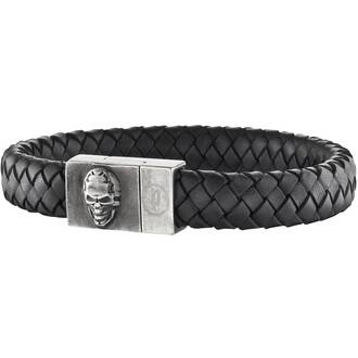 POLICE Eternal 20cm Leather Stainless Steel Bracelet 25686BLB-01L