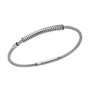 Βραχιόλι Senza Men&#039;s Steel, με σχέδιο συρματόσχοινο