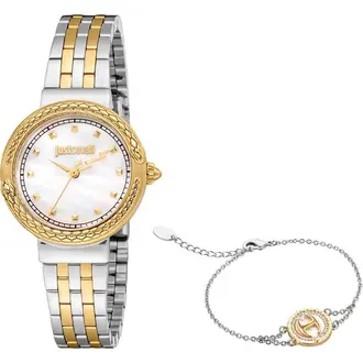 JUST CAVALLI Taglio Solo MOP Σετ Με Βραχιόλι JC1L311M0055