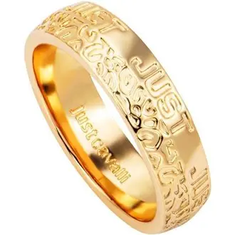 JUST CAVALLI Δαχτυλίδι Χρυσό Από Ανοξείδωτο Ατσάλι JCRG014732