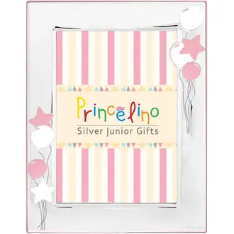 PRINCESILVERO Παιδική Κορνίζα Με Μπαλόνια Και Αστέρια Από Ασήμι 925 13x18 MA/152B-R