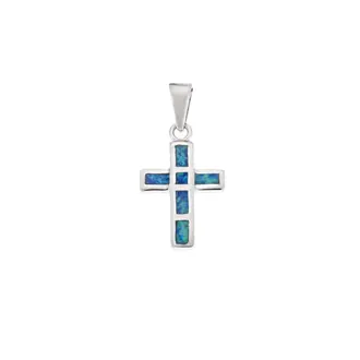 Μοτίφ Senza από ασήμι 925, Σταυρός με Opal