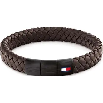 TOMMY HILFIGER Βραχιόλι Από Δέρμα Και Ανοξείδωτο Ατσάλι 2790661