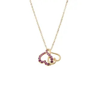 Κολιέ SENZA Gold Plated Ασήμι 925 Καρδιά με Ζιργκόν