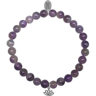 CO88 Celestial Bead Bracelet Amethyst Adjustable 8CB-17041