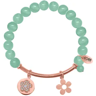 CO88 Beloved Steel Bracelet Natural Stone Adjustable 8CB-50003