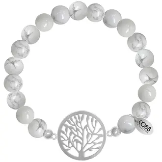 CO88 Beloved Steel Bracelet Natural Stone Adjustable 8CB-80012