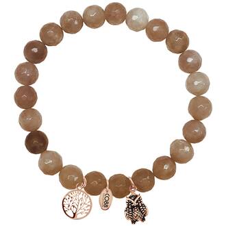 CO88 Serenity Steel Bracelet Natural Stone Adjustable 8CB-90010