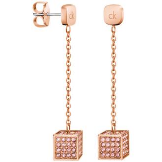 CALVIN KLEIN Rocking Rose Gold Stainless Steel Earrings KJ9CPE140200
