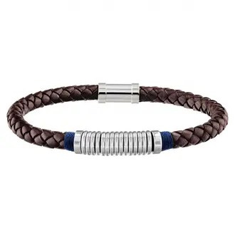TOMMY HILFIGER Leather Stainless Steel Bracelet 2790154