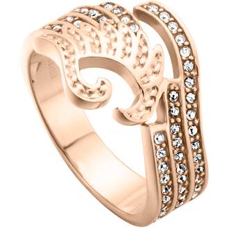 JUST CAVALLI Glam Chic Rose Gold Stainless Steel Ring JCRG00670308