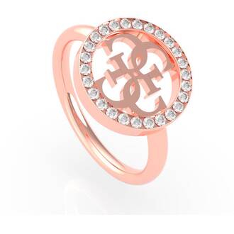 GUESS Steel Rose Gold Ring UBR79039