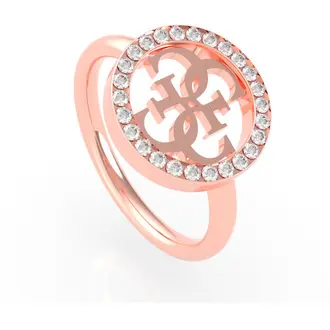 GUESS Steel Rose Gold Ring UBR79039