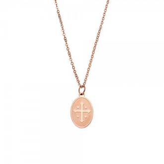 Κολιέ Γυναικείο SΕΝΖΑ Steel Rose Gold Plated