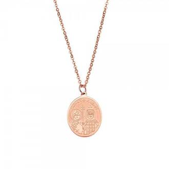 Κολιέ Γυναικείο SΕΝΖΑ Steel Rose Gold Plated
