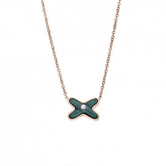 Κολιέ Γυναικείο SΕΝΖΑ Steel Rose Gold Plated