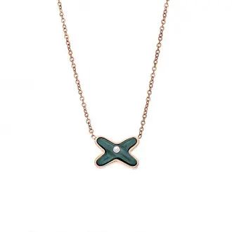 Κολιέ Γυναικείο SΕΝΖΑ Steel Rose Gold Plated
