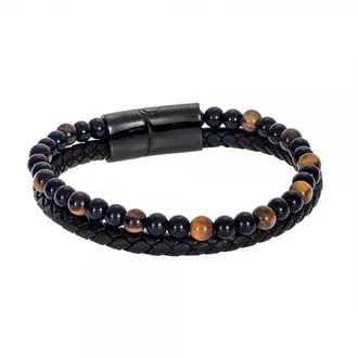 SENZA Steel Leather Bracelet SSD4249
