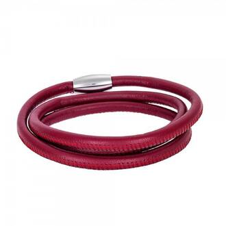 Βραχιόλι Senza Men&#039;s Steel Leather Strap