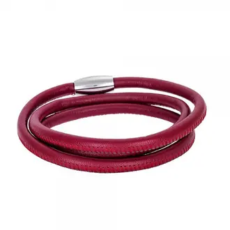 Βραχιόλι Senza Men&#039;s Steel Leather Strap
