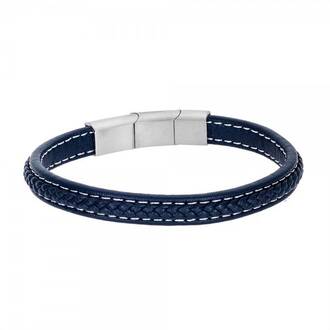 SENZA Steel Leather Bracelet SSD4258BL