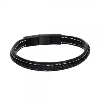 SENZA Steel Leather Bracelet SSD4258BN
