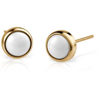 BERING Ceramic Link Stainless Steel Earrings 701-25-05