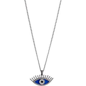 BREEZE Handmade Evil Eye Stainless Steel Zircons 80cm Necklace 410010.6