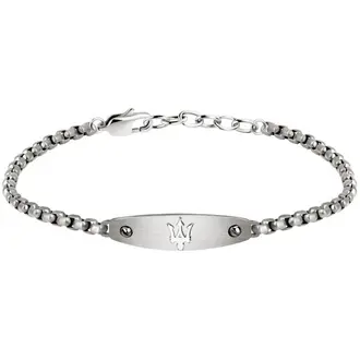 MASERATI Arm Ring Ασημένιο Βραχιόλι Από Ανοξείδωτο Ατσάλι Με Λογότυπο JM320AST02