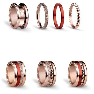 BERING Symphony Set Red Sailing Stainless Steel Ring REDSAILING