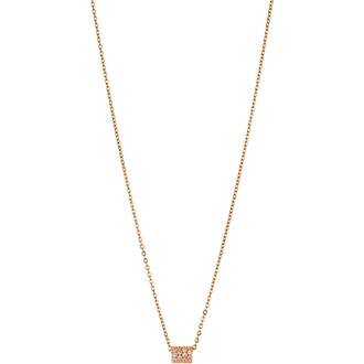 BREEZE Rose Gold Stainless Steel Zircons 50cm Necklace 410030.3